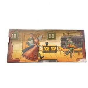 Hand-Painted picture with Vintage Dance Scene